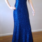 f Size 14 Blue sequinned low back dress