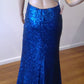 f Size 14 Blue sequinned low back dress