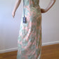 e size 12 Pink and apple green lace sheath dress