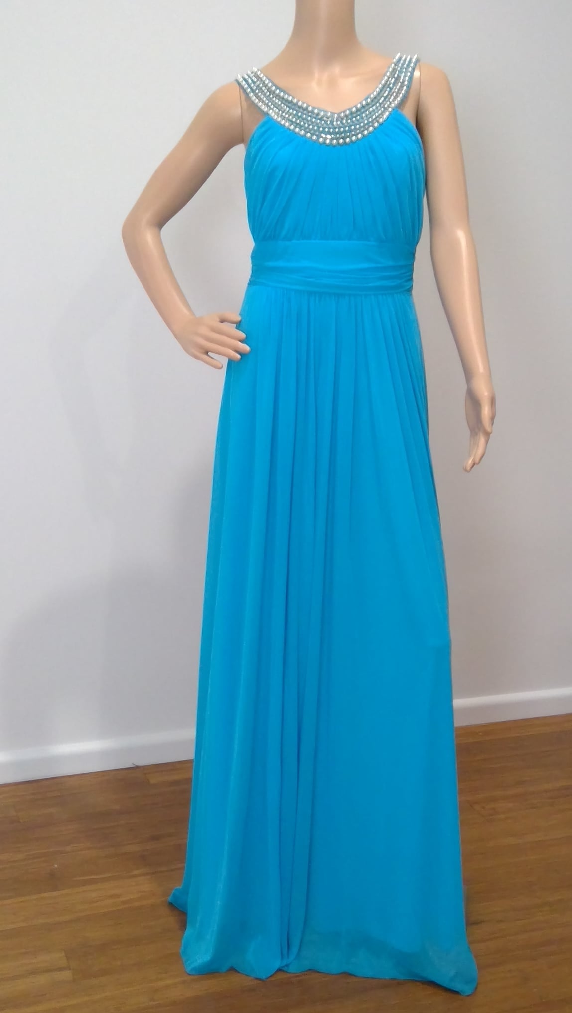 e size 12 Sky Blue Grecian styled dress