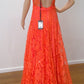 d size 10 Coral lace low backed dress