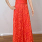 d size 10 Coral lace low backed dress