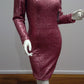 c Size 8 Pink all sequined above the knee dress