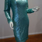 d  size 10 Mint sequinned backless short dress