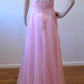 e Size 12 shell Pink full length feminine dress