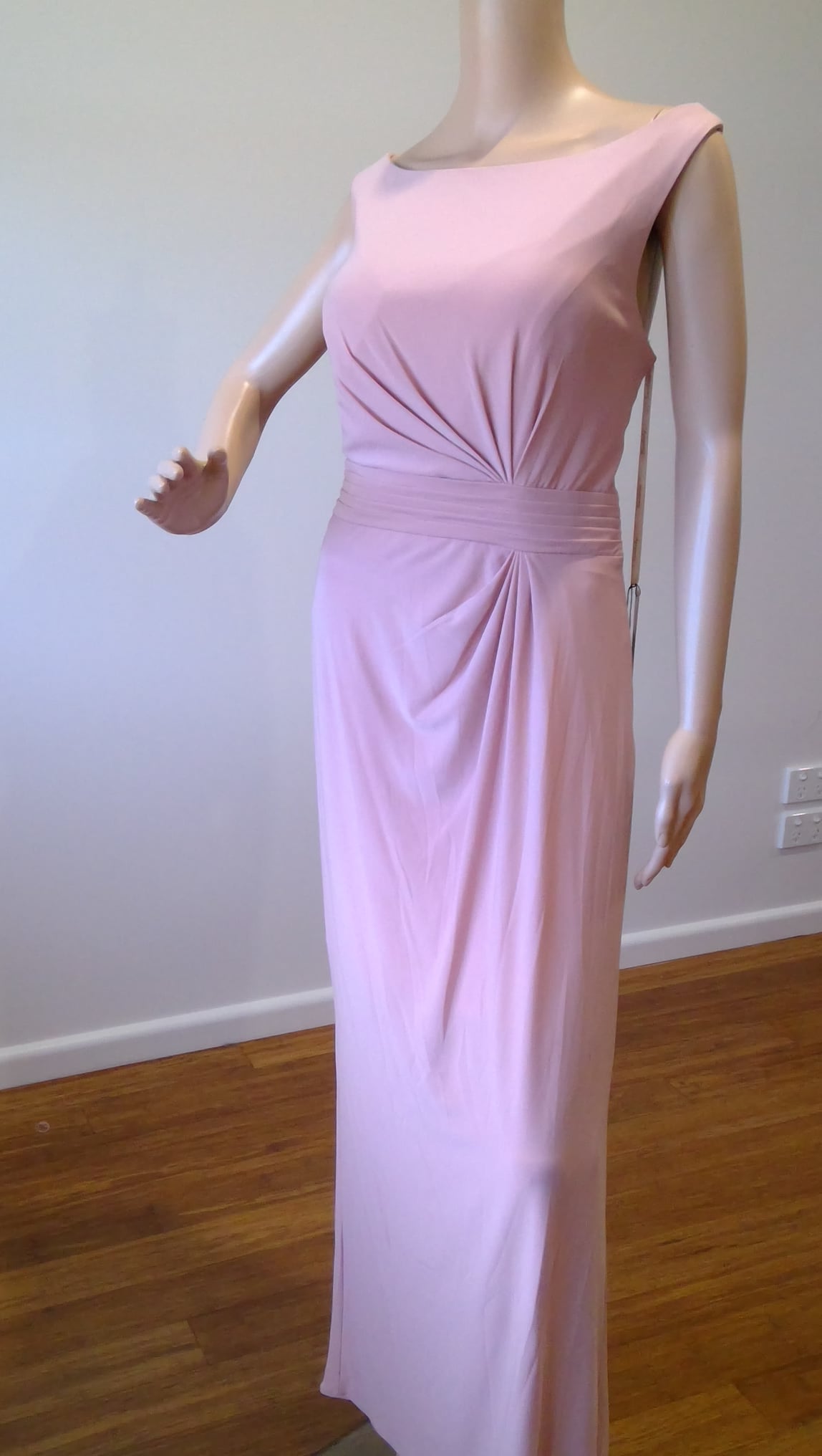 g size 16 Pink full length backless dress