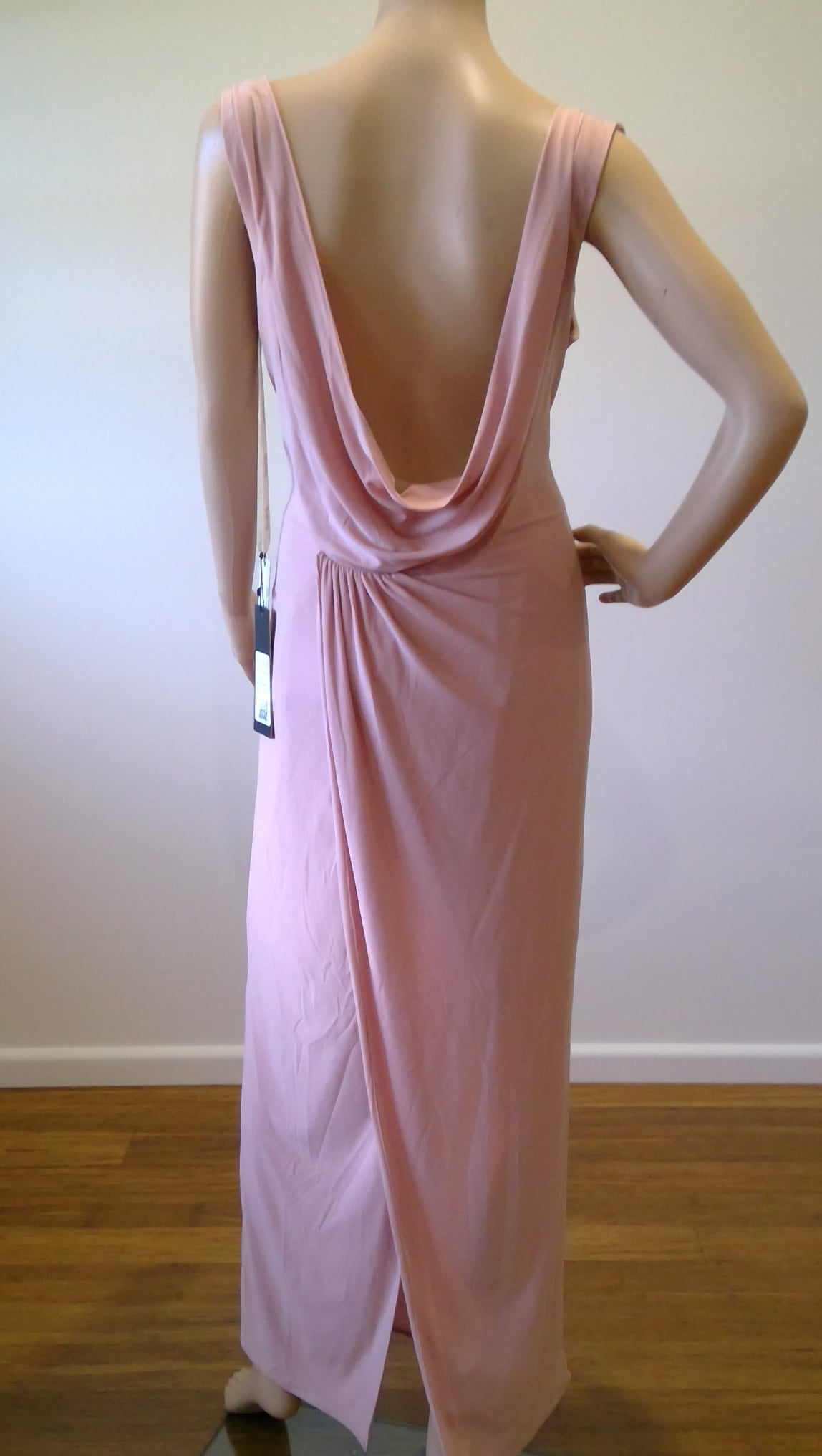 g size 16 Pink full length backless dress