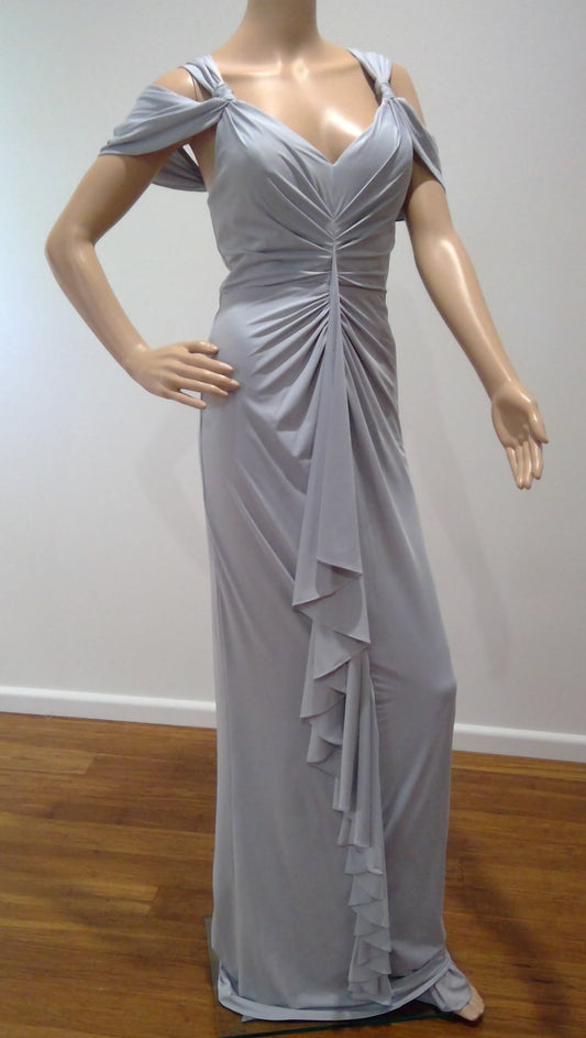 c size 8 Silver strappy low backed dress