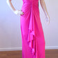 b Size 6 Hot Pink Ruched Sweetheart Neckline Dress