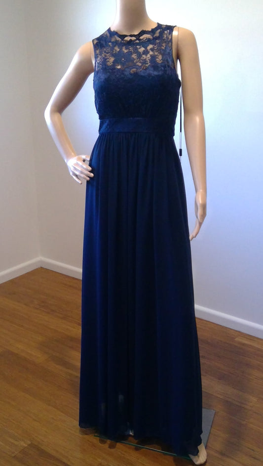 b Size 6 Navy A Line Dress