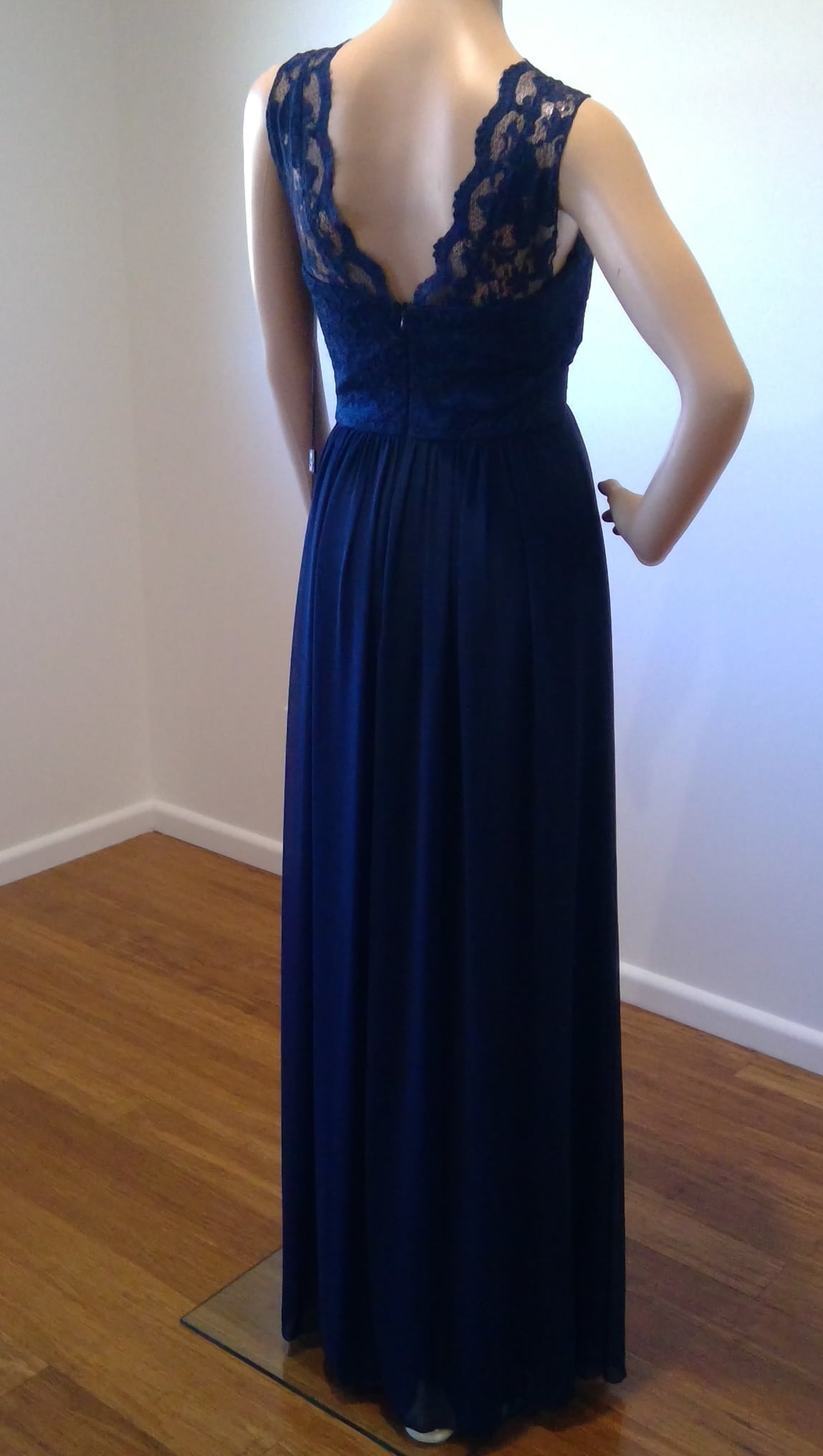 b Size 6 Navy A Line Dress