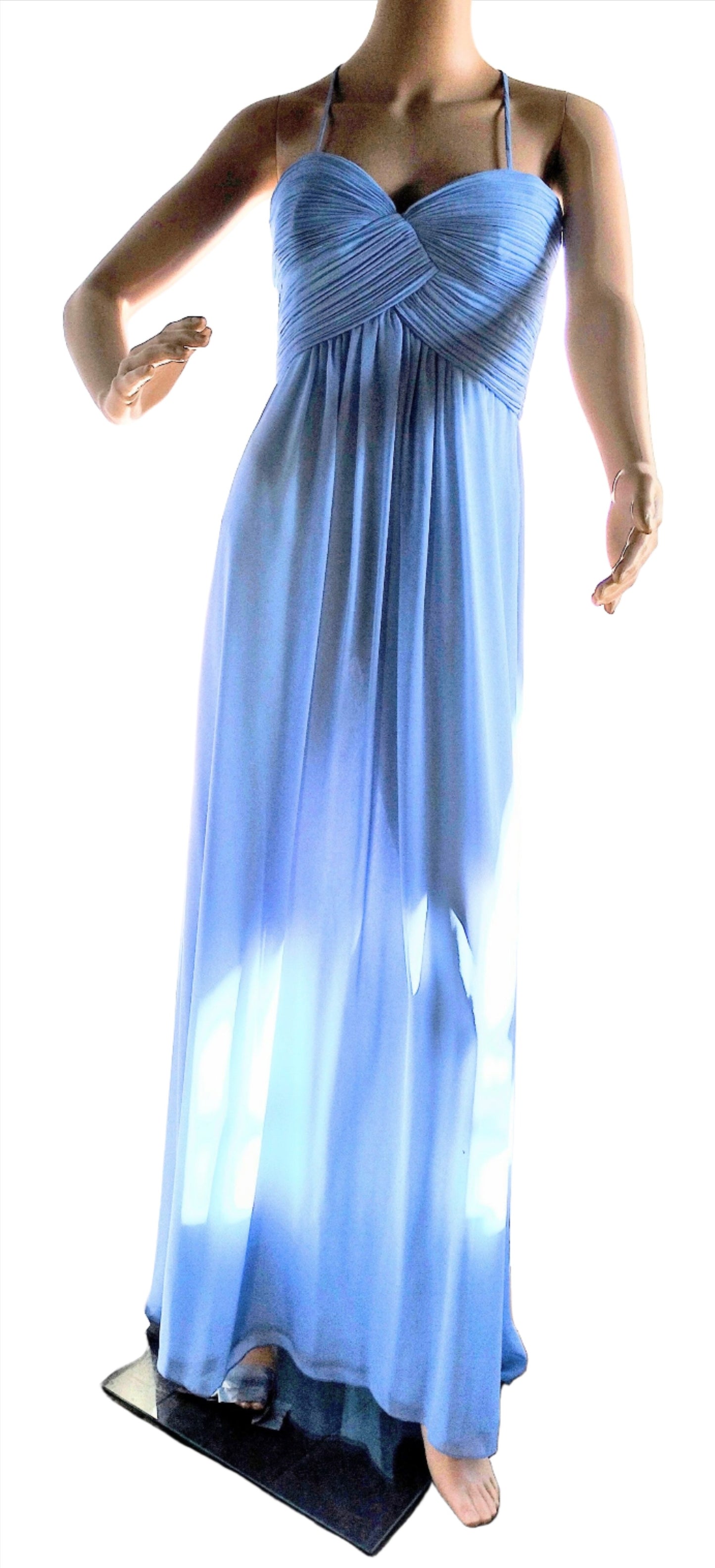 b Size 6 Light Blue Sweetheart A Line Dress