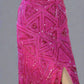  Size 6 Pink Geometric sequinned Dress 