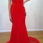 b Size 6 Red Off the Shoulder Dress