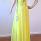 b Size 6 Lime V Neck A Line Formal Dress