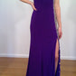 c Size 8 Purple one shoulder diamante dress