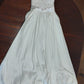 c Size 8 White Sheath full length dress with sequinned bodice