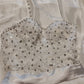 c Size 8 White Sheath full length dress with sequinned bodice
