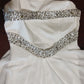 c Size 8 white sheath dress with beaded waist detail